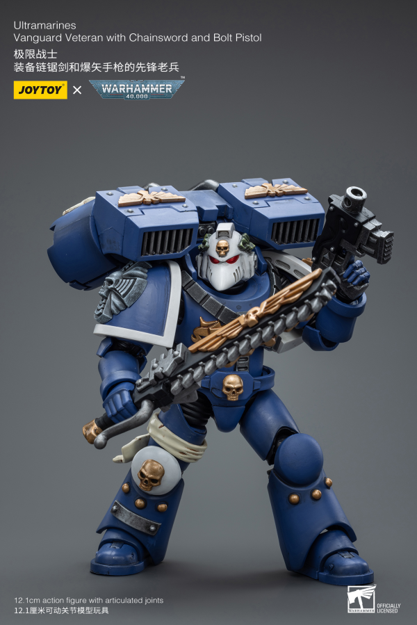 Joy Toy Ultramarines Vanguard Veteran with Chainsword and Bolt Pistol