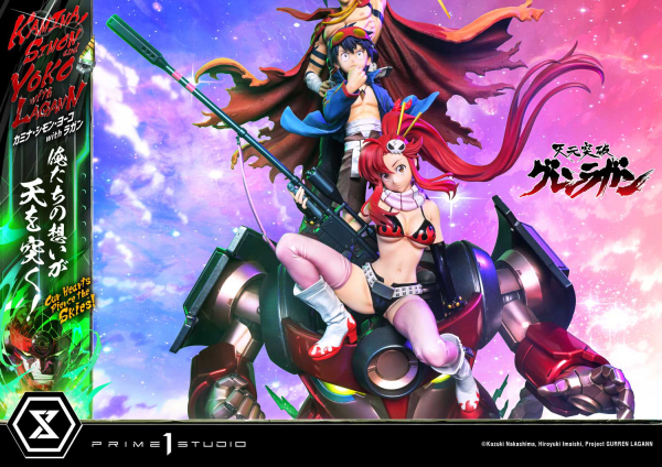 Prime 1 Studio Ultimate Premium Masterline Tengen Toppa Gurren Lagann Kamina, Simon & Yoko with Lagann "Our Hearts Pierce the Skies" DX Bonus Version | 4580708049564