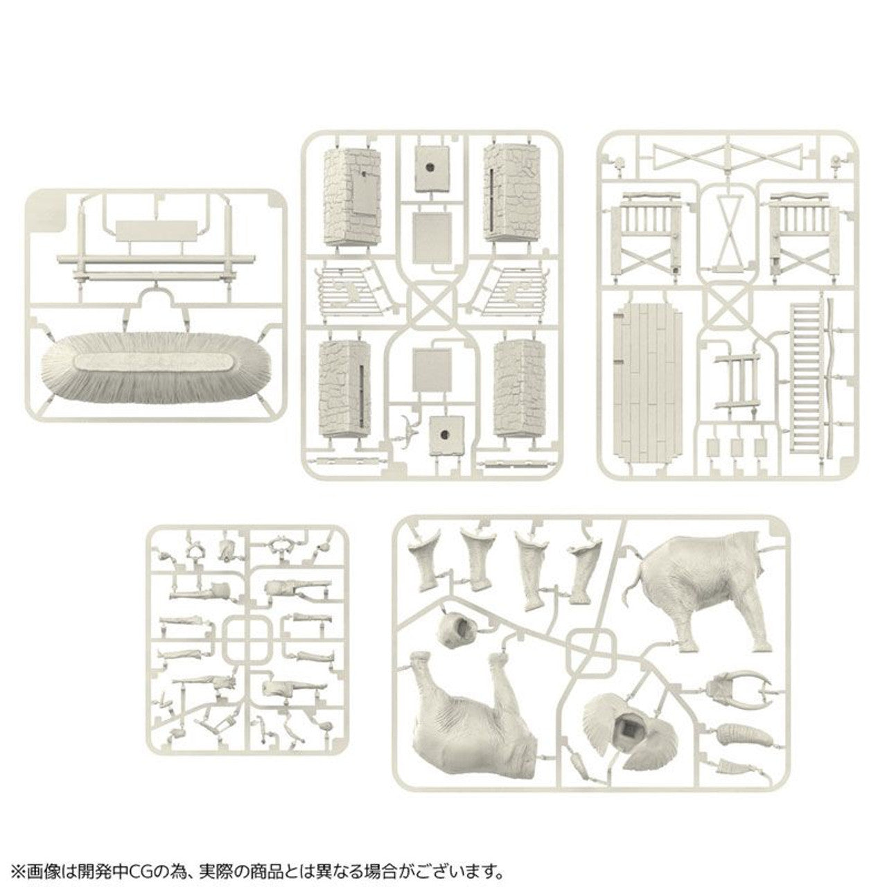 MegaHouse [KAIYODO] [UNPAINTED] ARTPLA Tourist and African Elephant Set (December 2010)