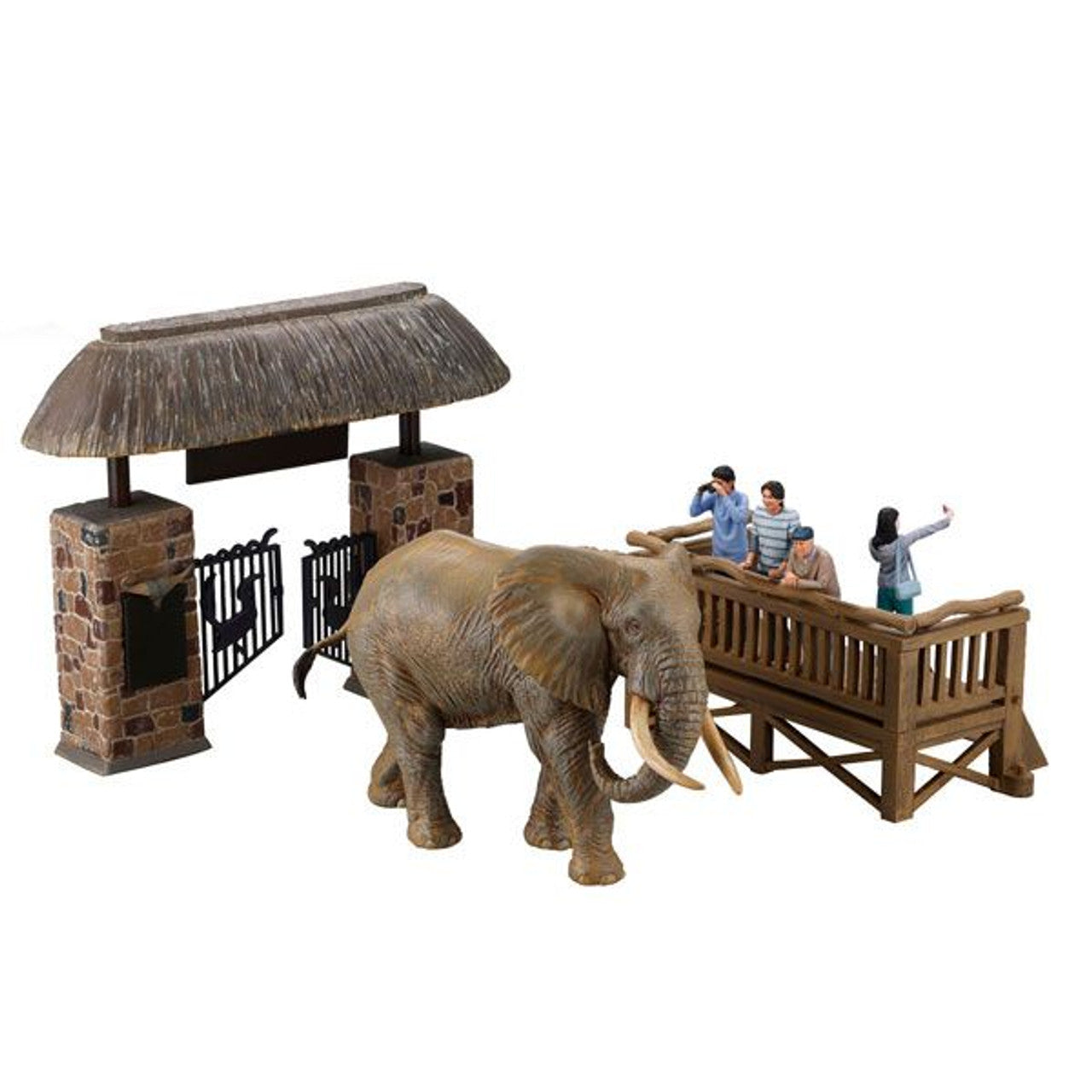 MegaHouse [KAIYODO] [UNPAINTED] ARTPLA Tourist and African Elephant Set (December 2010)