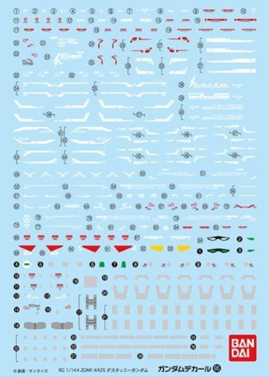 BANDAI Hobby Gundam Decal 95 - RG Destiny Gundam