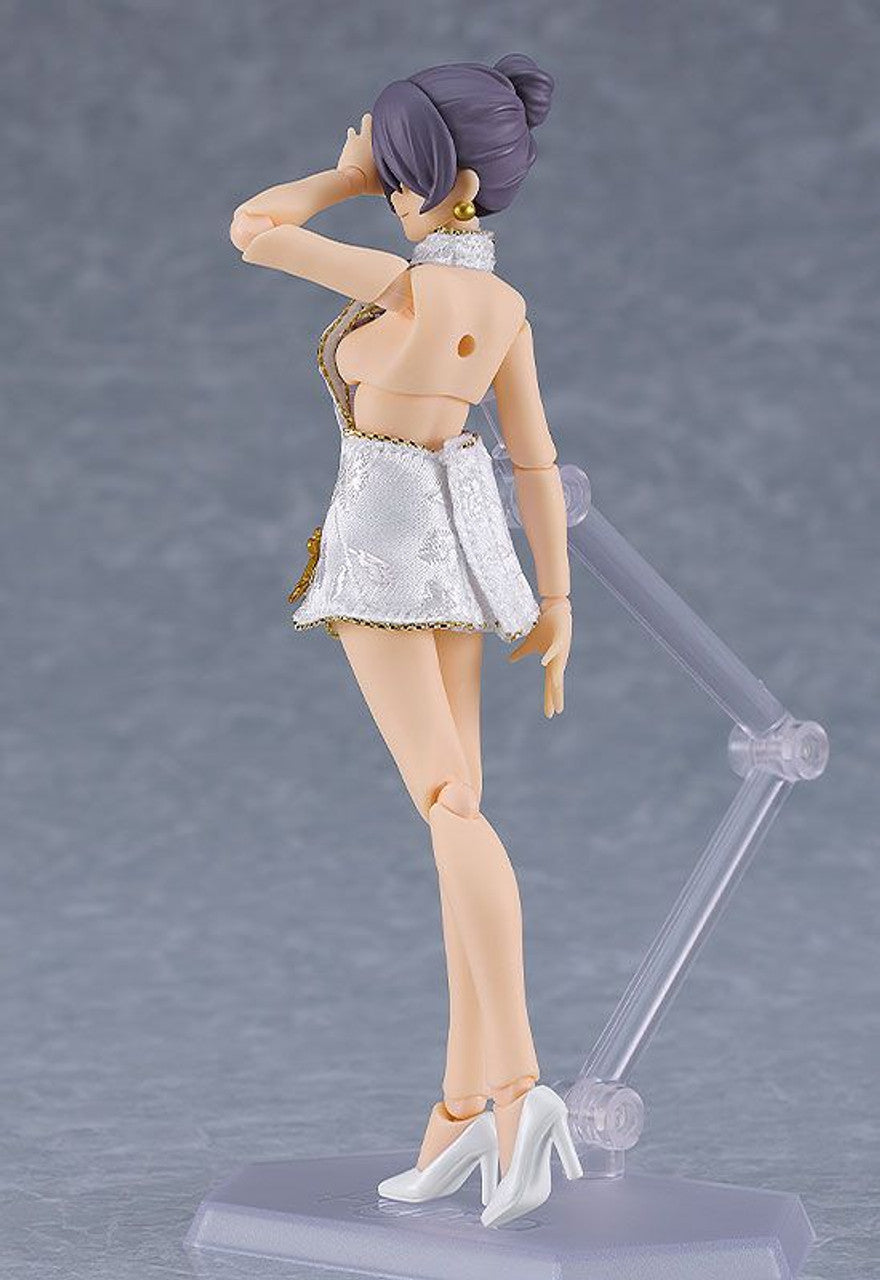 Good Smile Company figma Female Body (Mika) with Mini Skirt Chinese Dress Outfit (White)