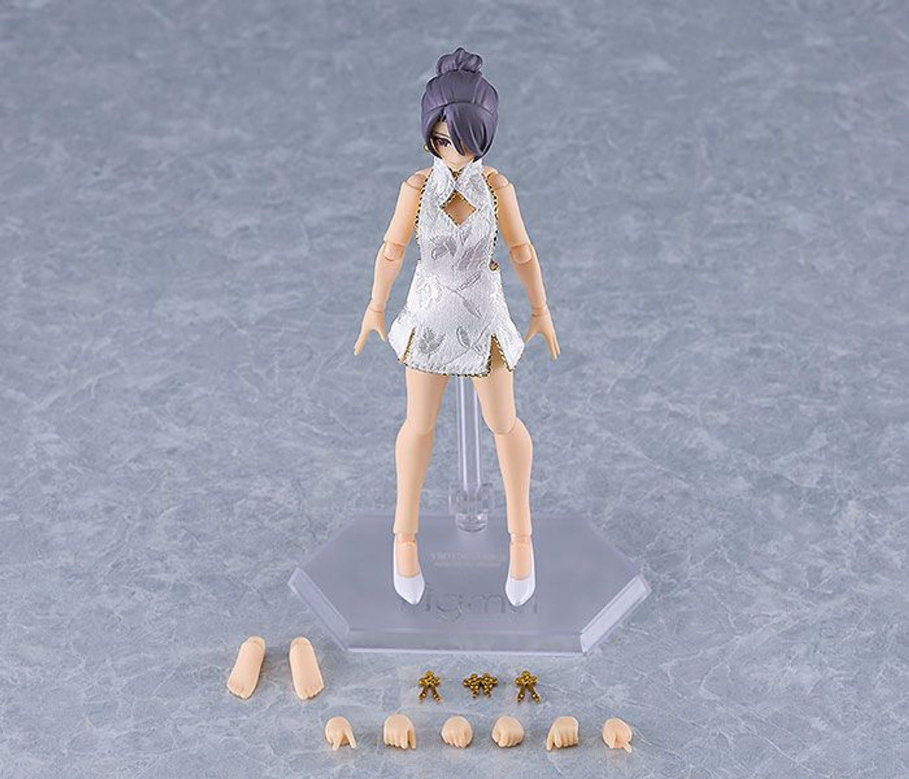 Good Smile Company figma Female Body (Mika) with Mini Skirt Chinese Dress Outfit (White)