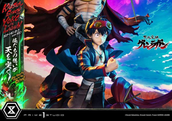 Prime 1 Studio Ultimate Premium Masterline Tengen Toppa Gurren Lagann Kamina, Simon & Yoko with Lagann "Our Hearts Pierce the Skies" Deluxe Version | 4580708049557