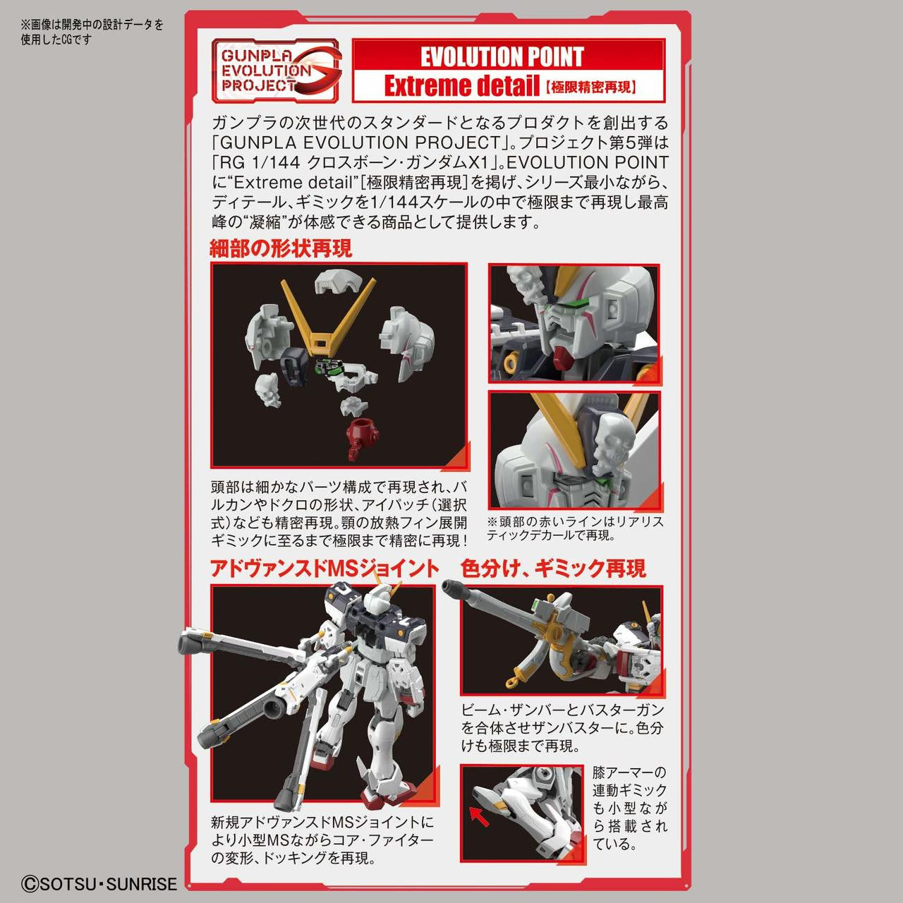 BANDAI Hobby RG 1/144 CROSSBONE GUNDAM X1