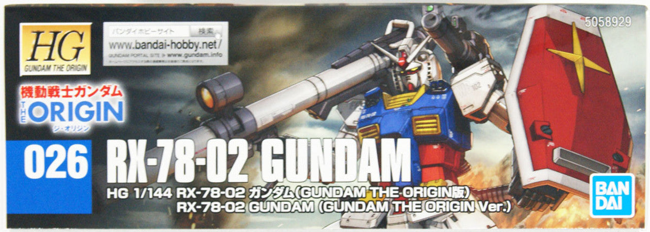 BANDAI Hobby HG 1/144 RX-78-02 GUNDAM (GUNDAM THE ORIGIN Ver.)