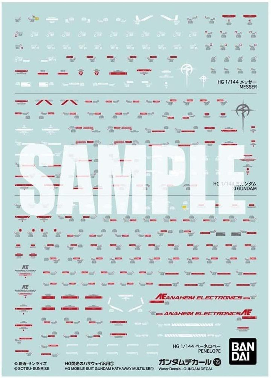 BANDAI Hobby GUNDAM DECAL122 MOBILE SUIT GUNDAM HATHAWAY MULTIUSE 1