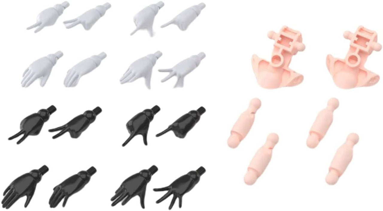 BANDAI Hobby 30MS OPTION HAND PARTS [WHITE/BLACK]