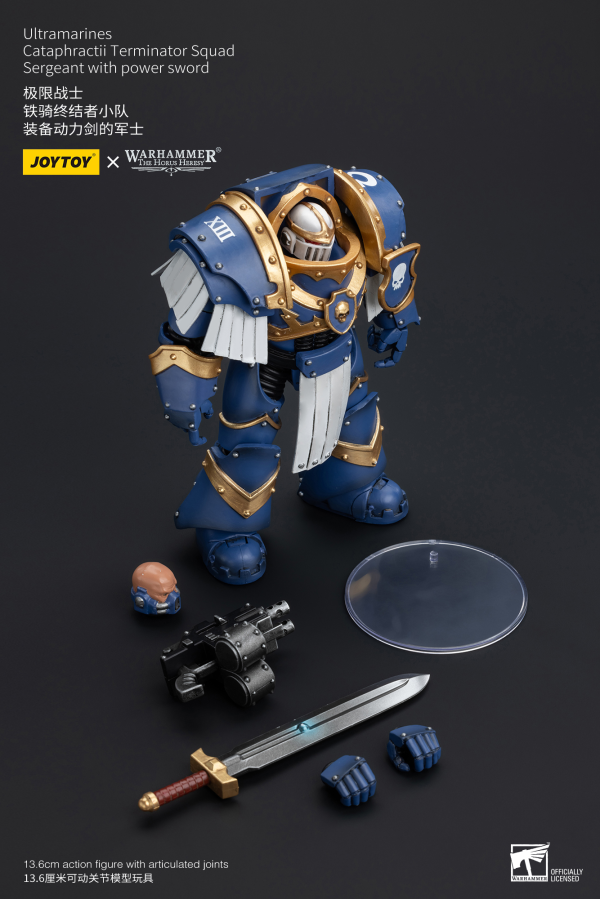 Joy Toy Ultramarines Cataphractii Terminator Squad Sergeant with Power Sword(6973130376953)(6973130376953)