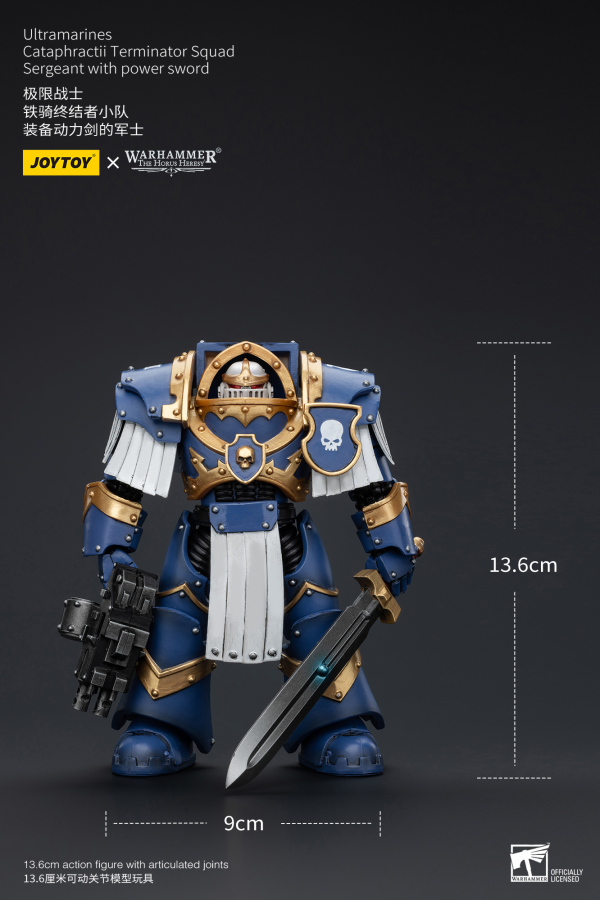 Joy Toy Ultramarines Cataphractii Terminator Squad Sergeant with Power Sword(6973130376953)(6973130376953)