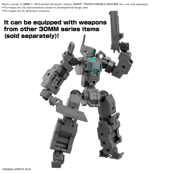 BANDAI Hobby 30MM 1/144 Extended Armament Vehicle (SMART TRANSFORMABLE MACHINE Ver.)