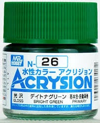 Mr Hobby Acrysion N26 - Bright Green (Gloss/Primary)