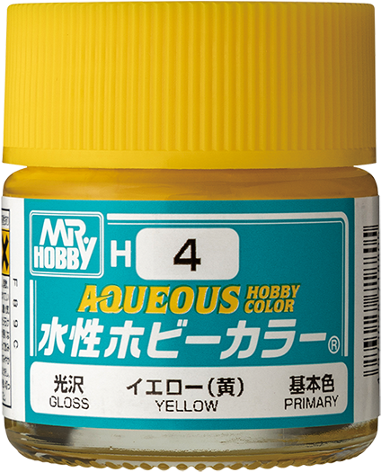 Mr Hobby AQUEOUS HOBBY COLOR - H34 GLOSS CREAM YELLOW (PRIMARY) | 4973028719109