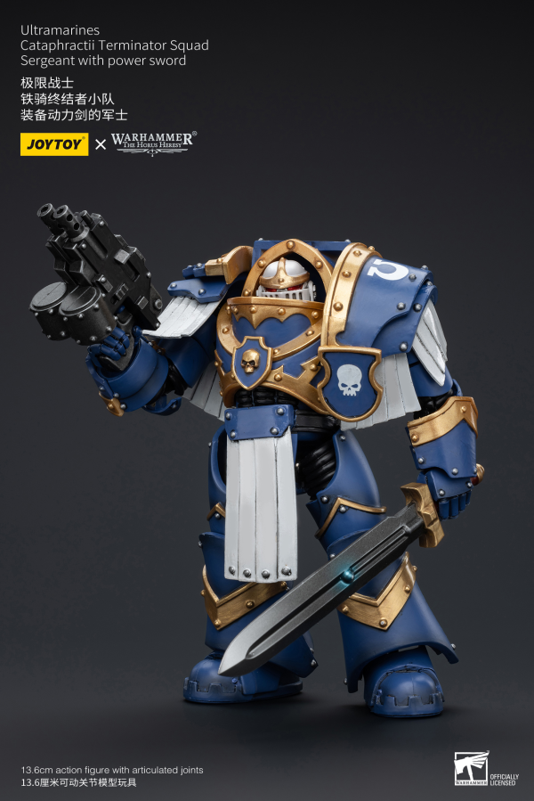 Joy Toy Ultramarines Cataphractii Terminator Squad Sergeant with Power Sword(6973130376953)(6973130376953)