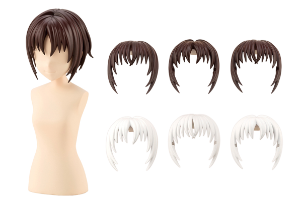 KOTOBUKIYA AFTER SCHOOL SHORT WIG TYPE: A [WHITE & CHOCOLATE BROWN]