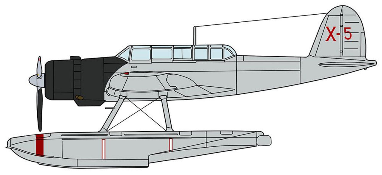 Hasegawa 1/72  Aichi E13A1 TYPE ZERO (JAKE) MODEL 11 "KIMIKAWAMARU" w/CATAPULT