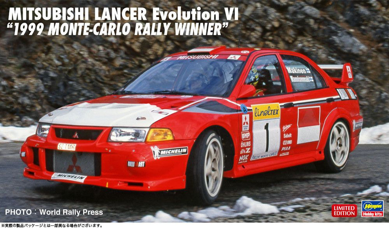 Hasegawa 1/24  MITSUBISHI LANCER Evolution VI "1999 MONTE-CARLO RALLY WINNER"