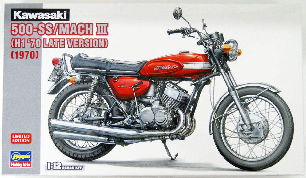 Hasegawa 1/12 Kawasaki 500-SS/MACH III (H1 '70 LATE  VERSION)(4967834217317)|P-Rex Hobby