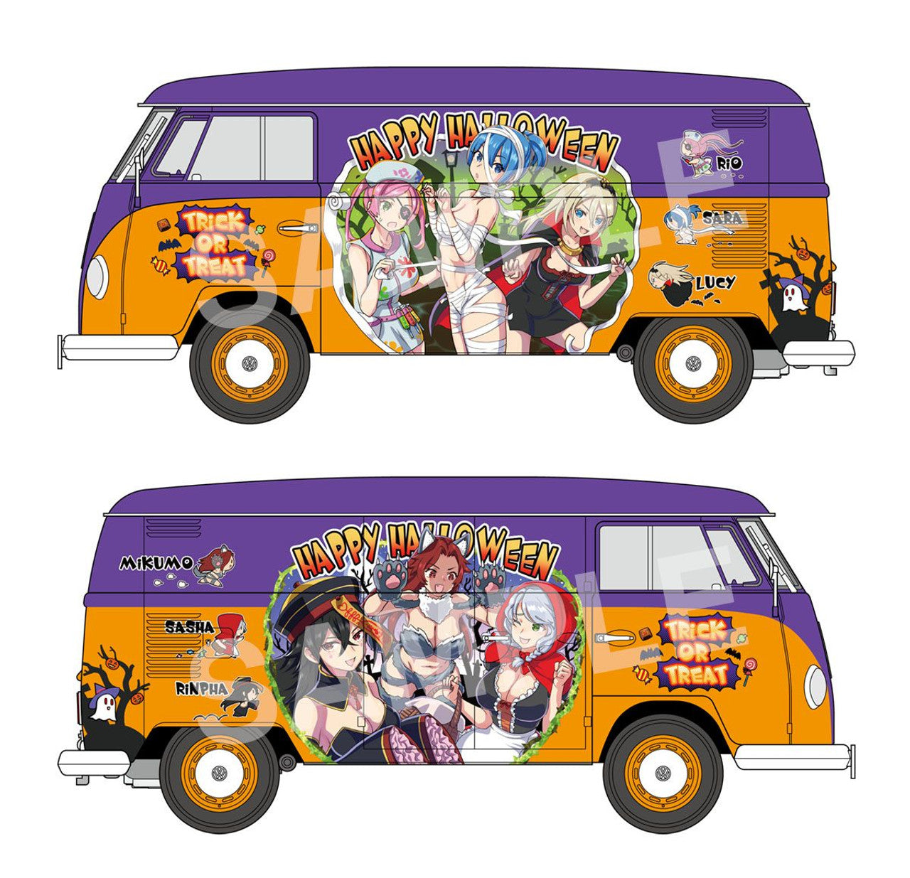 Hasegawa 1/24 VOLKSWAGEN TYPE 2 DELIVERY VAN “Egg Girls Happy Helloween”