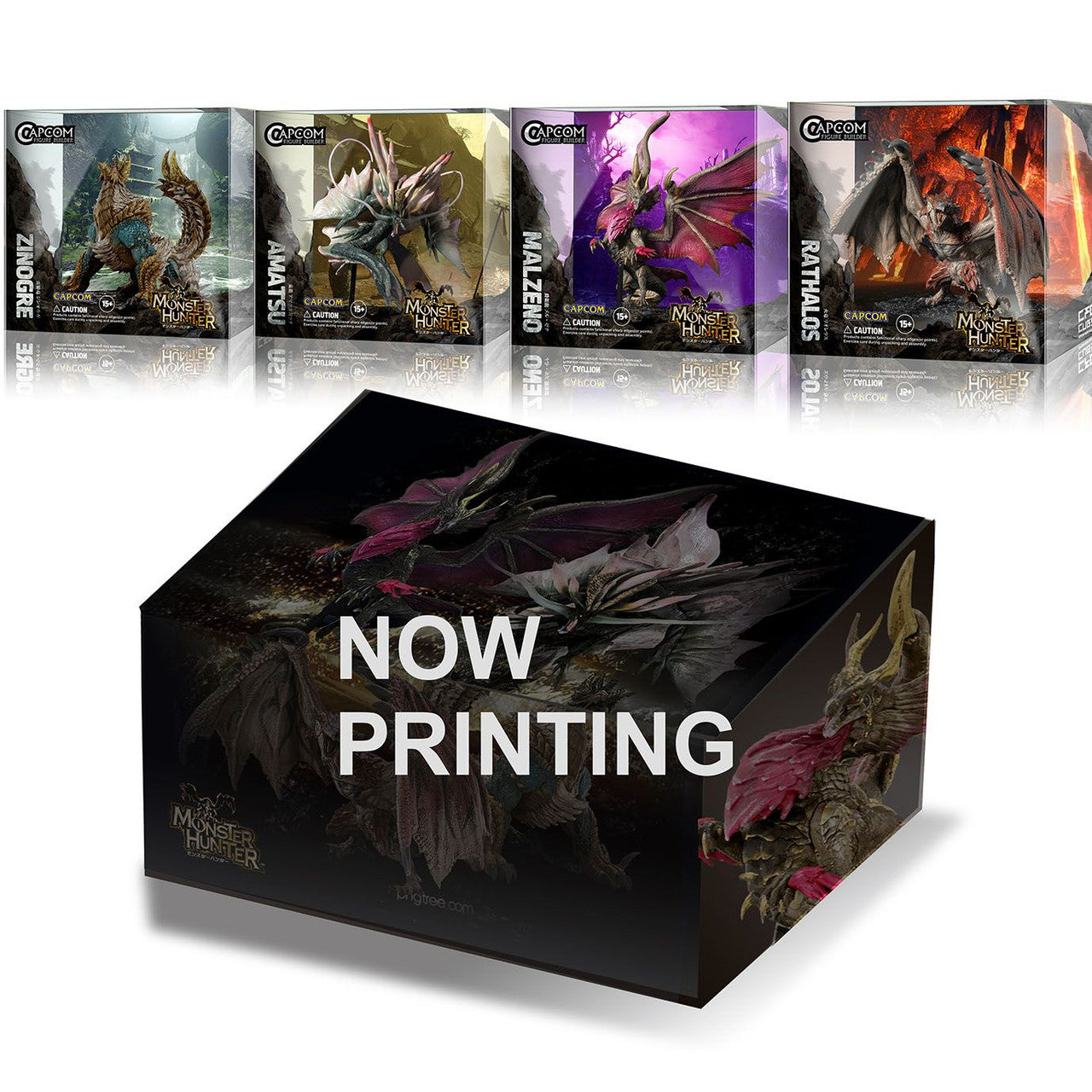 CAPCOM CAPCOM FIGURE BUILDER CUBE MONSTER HUNTER (Rathalos/Zinogre/ Malzeno/Amatsu) (Box of 4)