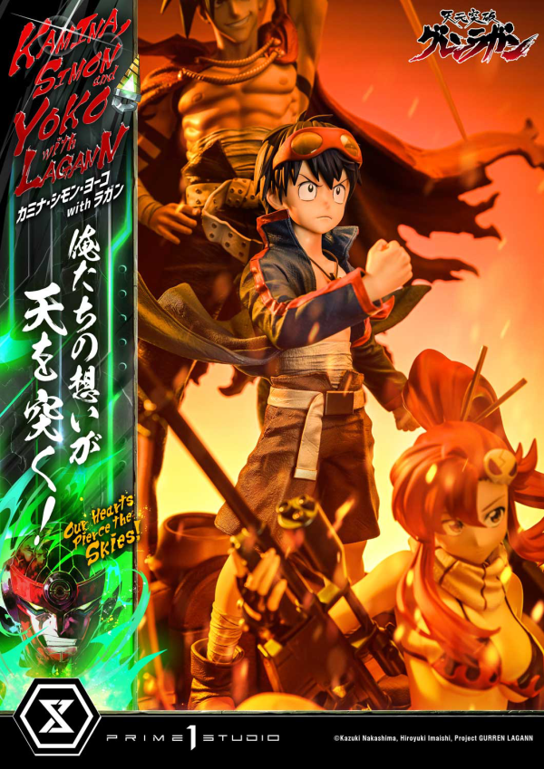 Prime 1 Studio Ultimate Premium Masterline Tengen Toppa Gurren Lagann Kamina, Simon & Yoko with Lagann "Our Hearts Pierce the Skies" Deluxe Version | 4580708049557