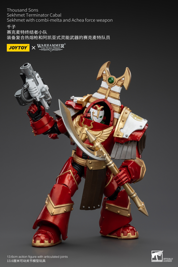 Joy Toy Thousand Sons Sekhmet Terminator Cabal Sekhmet With Combi-Melta And Achea Force Weapon(6973130378605)(6973130378605)