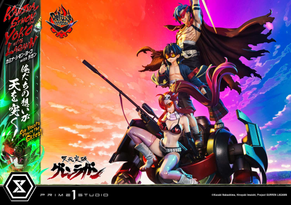 Prime 1 Studio Ultimate Premium Masterline Tengen Toppa Gurren Lagann Kamina, Simon & Yoko with Lagann "Our Hearts Pierce the Skies" Deluxe Version | 4580708049557