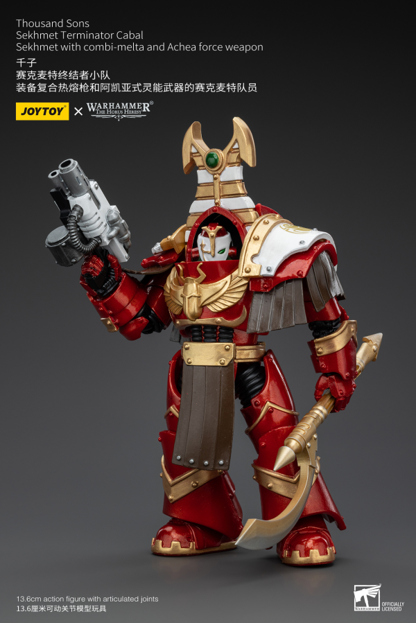 Joy Toy Thousand Sons Sekhmet Terminator Cabal Sekhmet With Combi-Melta And Achea Force Weapon(6973130378605)(6973130378605)