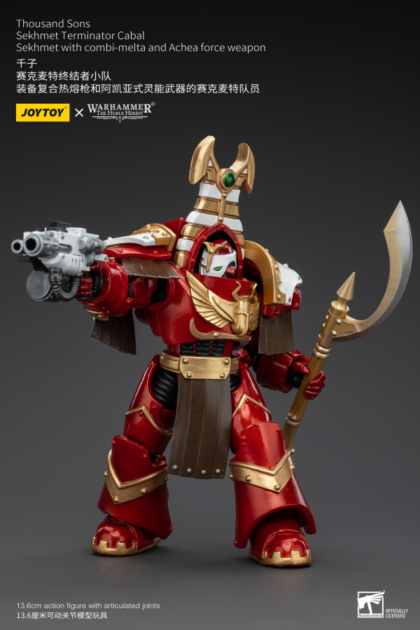 Joy Toy Thousand Sons Sekhmet Terminator Cabal Sekhmet With Combi-Melta And Achea Force Weapon(6973130378605)(6973130378605)