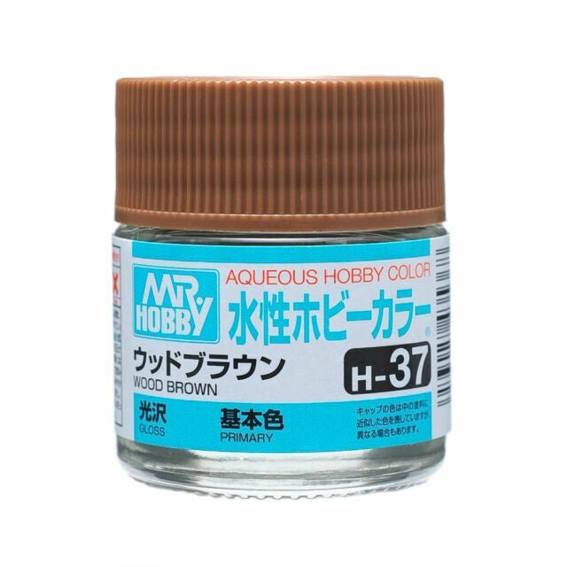 Mr Hobby AQUEOUS HOBBY COLOR - H37 GLOSS WOOD BROWN (PRIMARY)