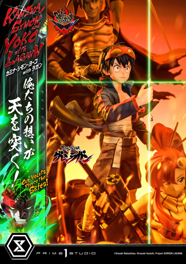 Prime 1 Studio Ultimate Premium Masterline Tengen Toppa Gurren Lagann Kamina, Simon & Yoko with Lagann "Our Hearts Pierce the Skies" Deluxe Version | 4580708049557