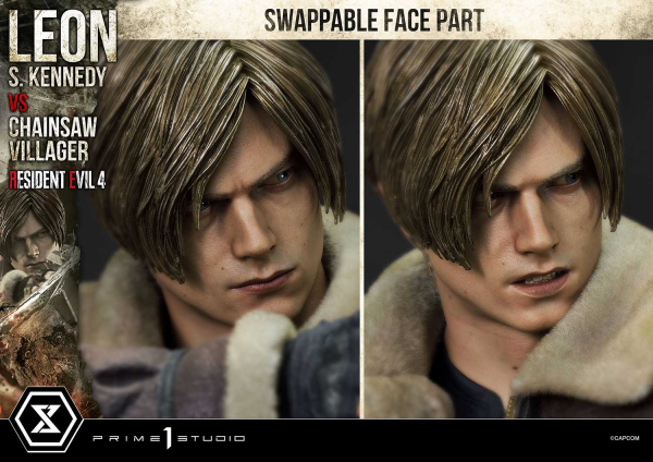 Prime 1 Studio Ultimate Premium Masterline Resident Evil 4 Leon S. Kennedy versus Chainsaw Villager Bonus Version(4582647120885)(4582647120885)