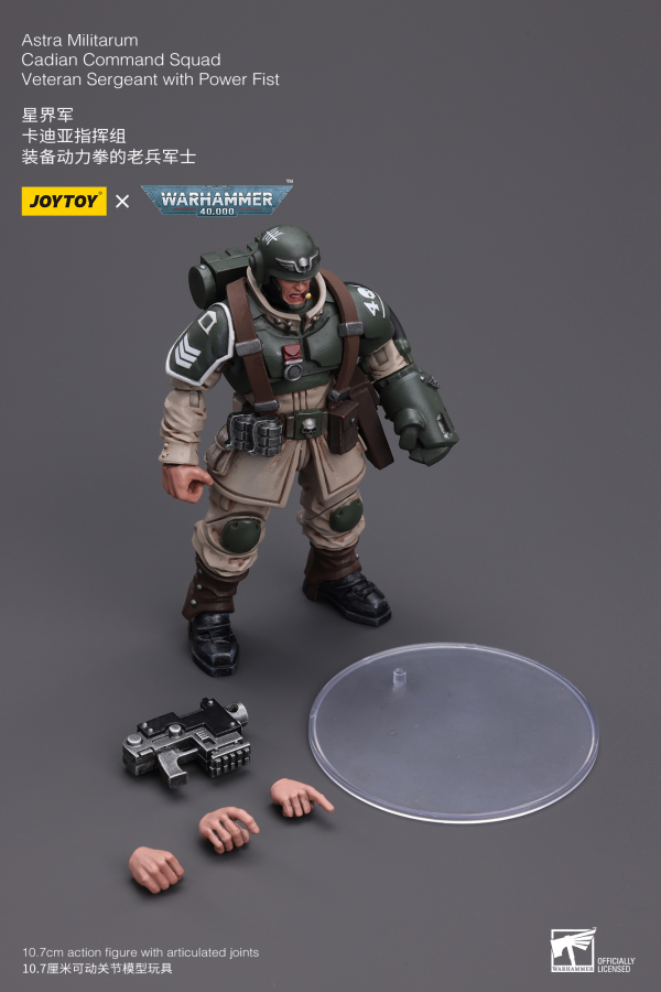 Joy Toy Astra Militarum Cadian Command Squad Veteran Sergeant with Power Fist