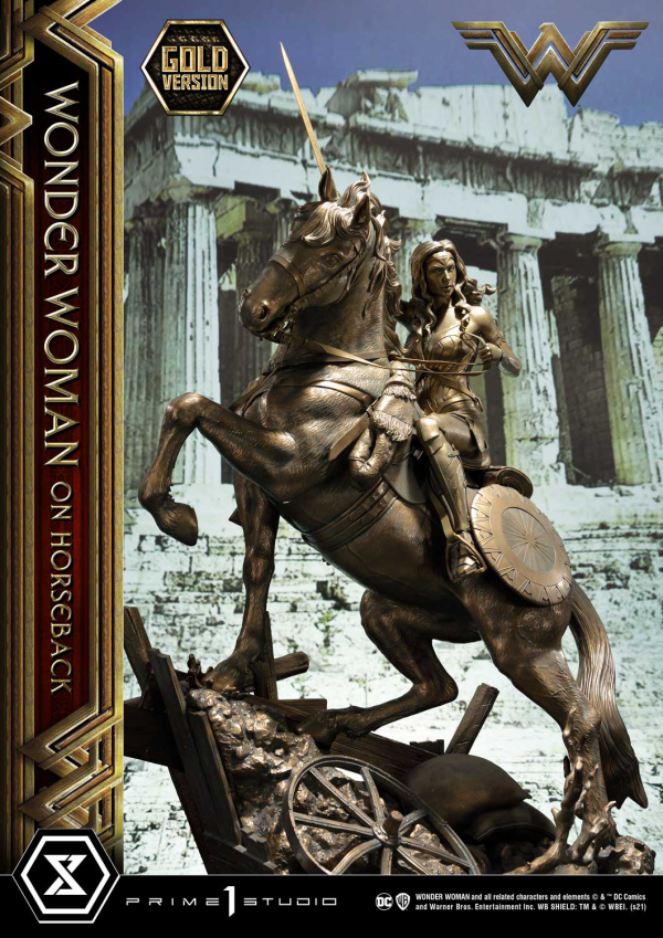 Prime 1 Studio Museum Masterline Wonder Woman (Film) Wonder Woman on HorseBack Gold Version | 4562471909313