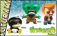 Toynami Futurama Tineez Box Series 2 Set 1 (1 Nibbler, 1 Morbo, 1 Fry)