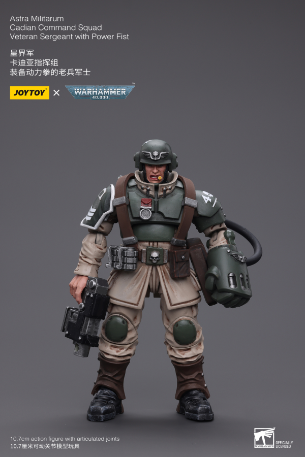 Joy Toy Astra Militarum Cadian Command Squad Veteran Sergeant with Power Fist