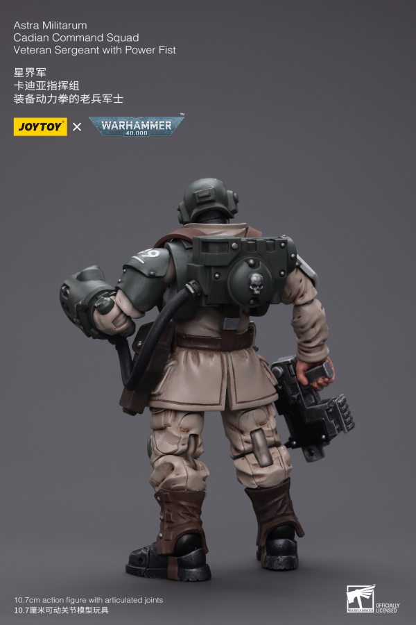 Joy Toy Astra Militarum Cadian Command Squad Veteran Sergeant with Power Fist