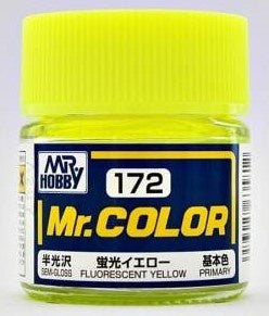 Mr Hobby Mr. Color 172 - Fluorescent Yellow (Gloss/Primary) | 4973028717204