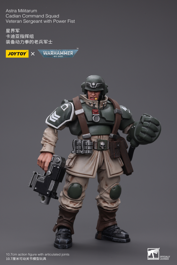 Joy Toy Astra Militarum Cadian Command Squad Veteran Sergeant with Power Fist