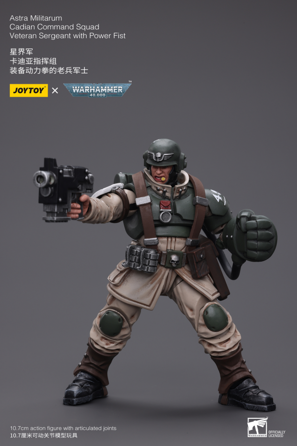 Joy Toy Astra Militarum Cadian Command Squad Veteran Sergeant with Power Fist