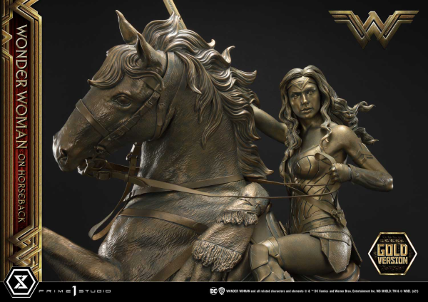 Prime 1 Studio Museum Masterline Wonder Woman (Film) Wonder Woman on HorseBack Gold Version | 4562471909313