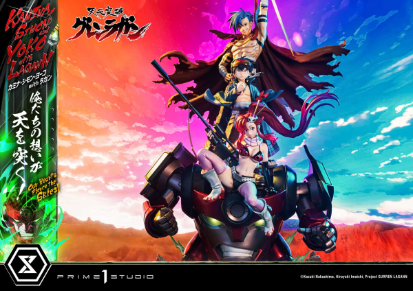 Prime 1 Studio Ultimate Premium Masterline Tengen Toppa Gurren Lagann Kamina, Simon & Yoko with Lagann "Our Hearts Pierce the Skies" Deluxe Version | 4580708049557