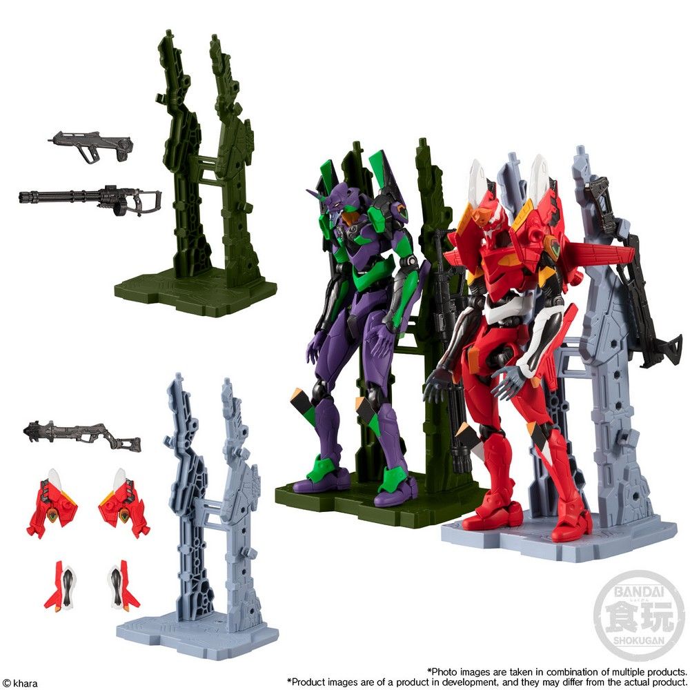 Bandai Eva Frame 01, 'Neon Genesis Evangelion' (Box/4), Bandai Eva Frame (Each 4.3 Inch Tall approx)