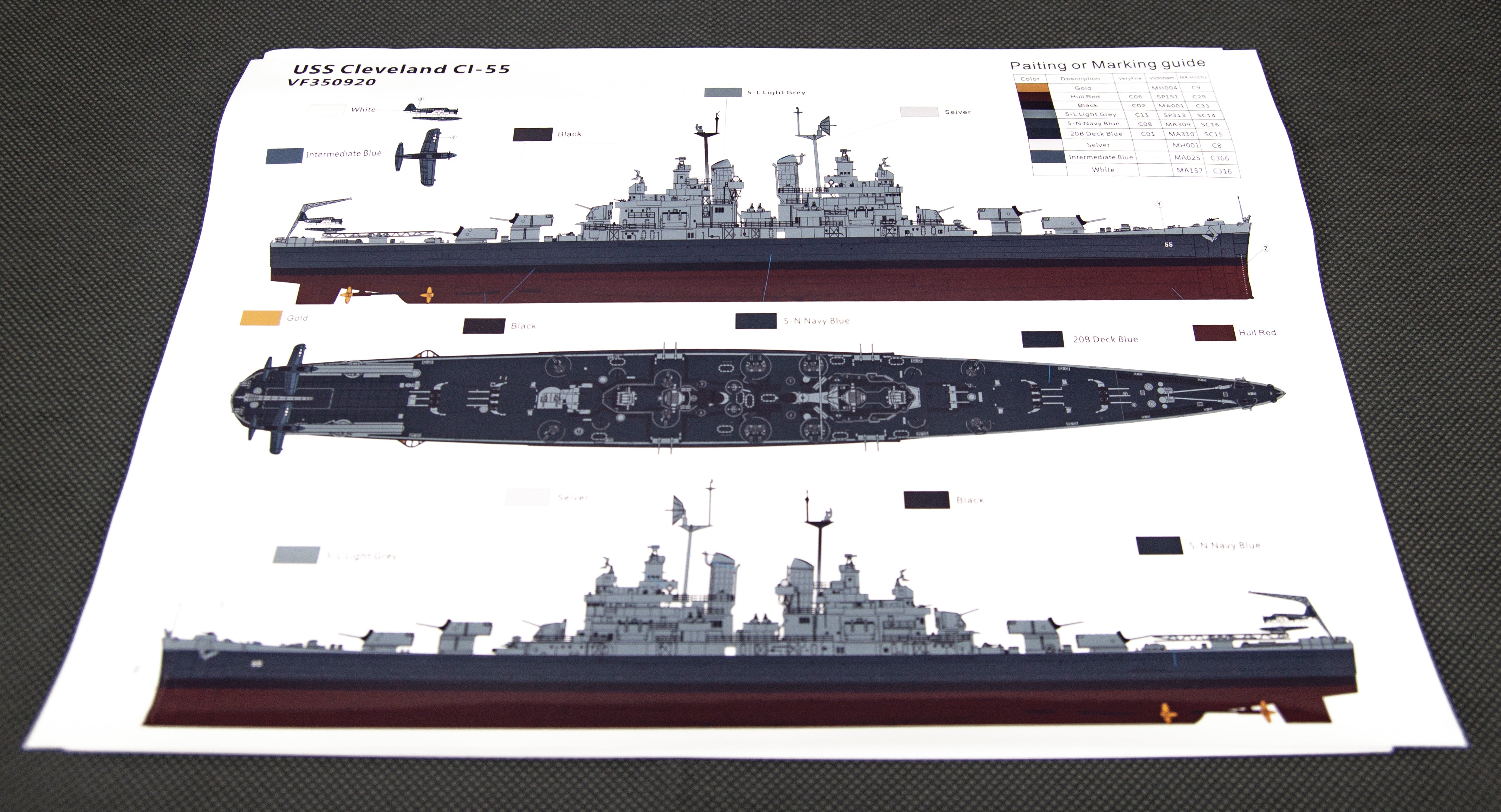 Very Fire 1/350 USS Cleveland CL-55