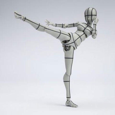 BANDAI Spirits Body Chan -Kentaro Yabuki- Wire Frame (Gray Color Ver.) , Bandai Spirits S.H Figuarts