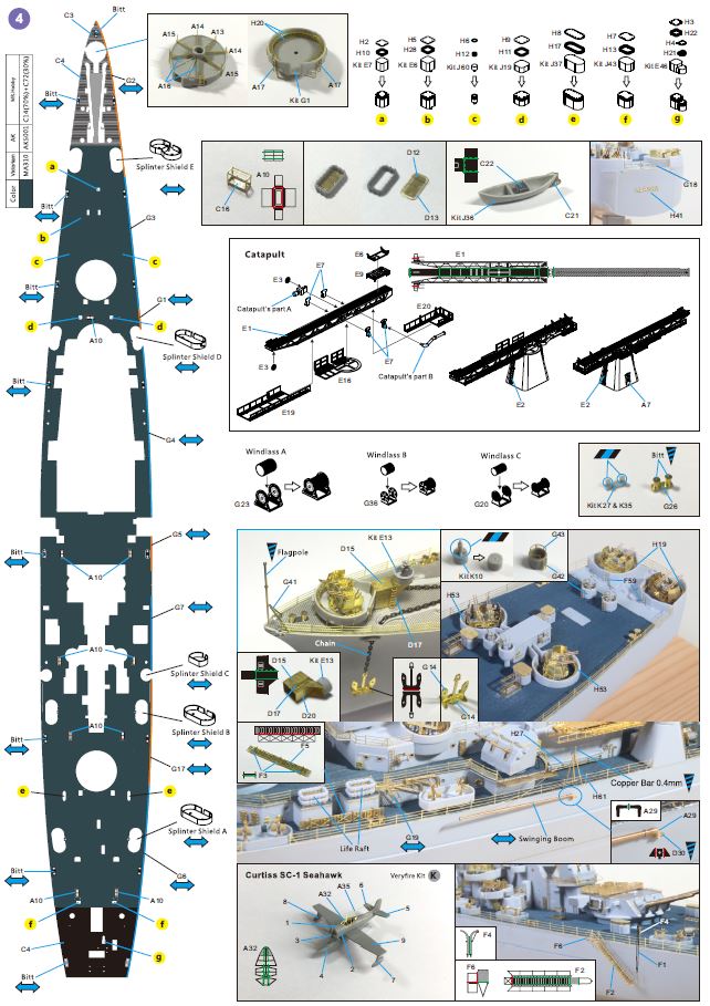 Very Fire 1/350 USS CB-1 Alaska Detail Up Set (For Hobby Boss 86513)