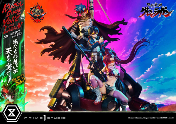 Prime 1 Studio Ultimate Premium Masterline Tengen Toppa Gurren Lagann Kamina, Simon & Yoko with Lagann "Our Hearts Pierce the Skies" Deluxe Version | 4580708049557