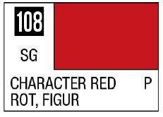 Mr Hobby Mr. Color 108 - Character Red (Semi-Gloss/Primary) | 4973028716863