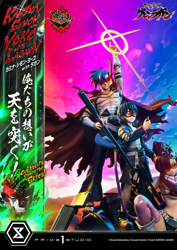 Prime 1 Studio Ultimate Premium Masterline Tengen Toppa Gurren Lagann Kamina, Simon & Yoko with Lagann "Our Hearts Pierce the Skies" Deluxe Version | 4580708049557