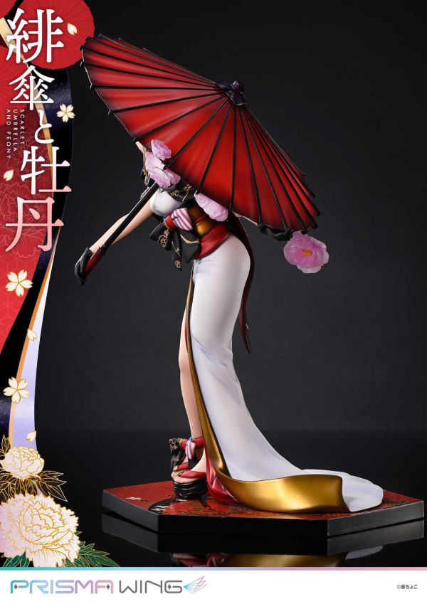 Prime 1 Studio PRISMA WING fuzichoco original Illustration Scarlet Umbrella and Peony 1/7 Scale Pre-Painted Figure | 4582647120397